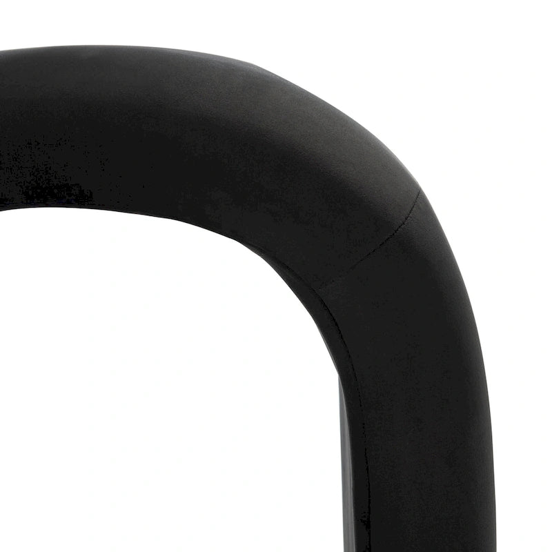 Curved Waterfall Velvet Ottoman