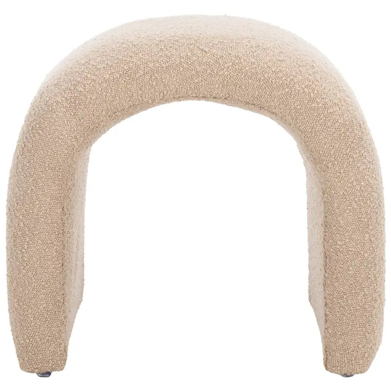 Curved Waterfall Velvet Ottoman