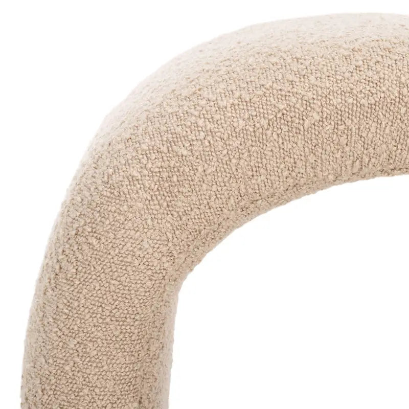 Curved Waterfall Velvet Ottoman