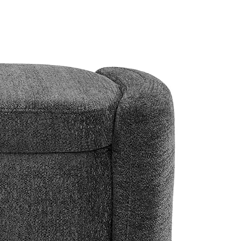 Chenille Fabric Upholstered Storage Bench