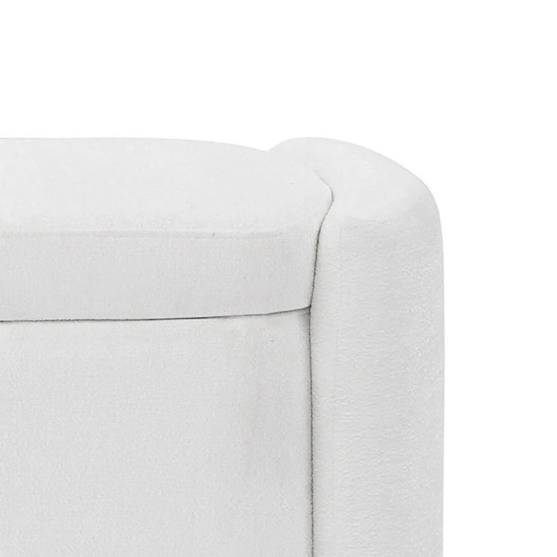 Chenille Fabric Upholstered Storage Bench