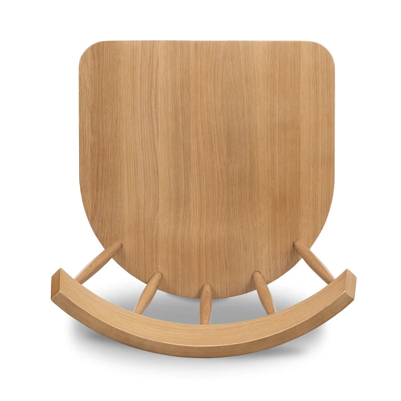 Windsor-Style Dining Chair - Solid Oak Wood with Spindle Back