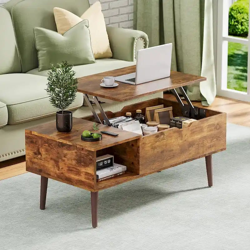 Lift Top Coffee Table with Hidden Storage Compartment